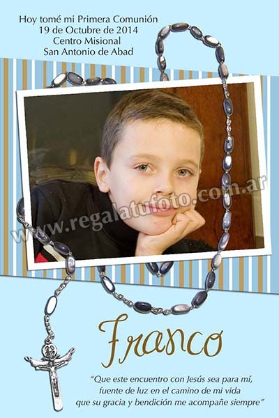 Estampita Fototarjeta Comunion - CO0799 Estampita Fototarjeta Comunion - CO0799 | Imagen del modelo