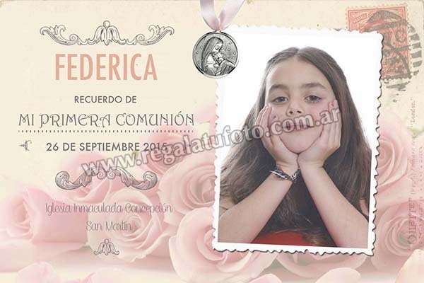 Estampita Fototarjeta Comunion - CO0803 Estampita Fototarjeta Comunion - CO0803 | Imagen del modelo